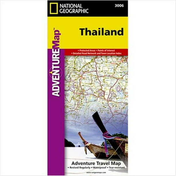 National Geographic Cartes AD00003006 Carte d'Aventure de la Thaïlande