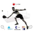 thumbnail image 2 of Grip Dual Pro + Overgrip ShockOut Blanco Amarillo con Sistema de Absorción de Impacto para Deportes, 2 of 8