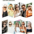 thumbnail image 7 of PUMIER Small Round Classic Polarized Sunglasses for Women Men Vintage Style UV400 Lens MAY SJ2113, 7 of 7