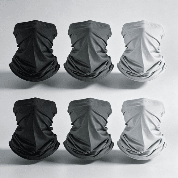 Vetpw 6 Pack Summer UV Protection Cooling Neck Gaiter Face Clothing Neck Gaiter Mask Scarf Sunscreen Breathable Bandana for Women Men