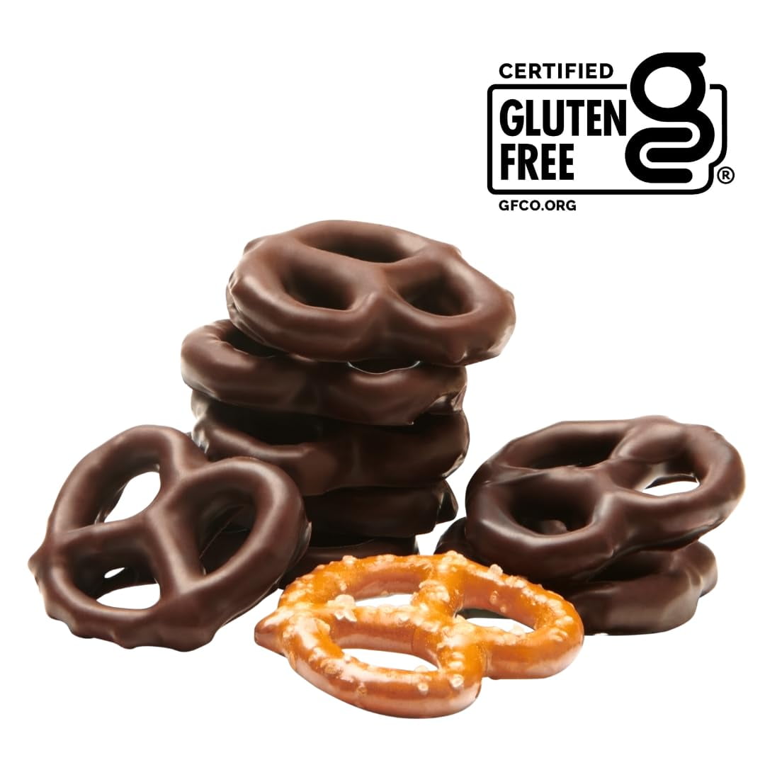(Pack of 6), JoJo's Dark Chocolate Covered Pretzels, 3 oz