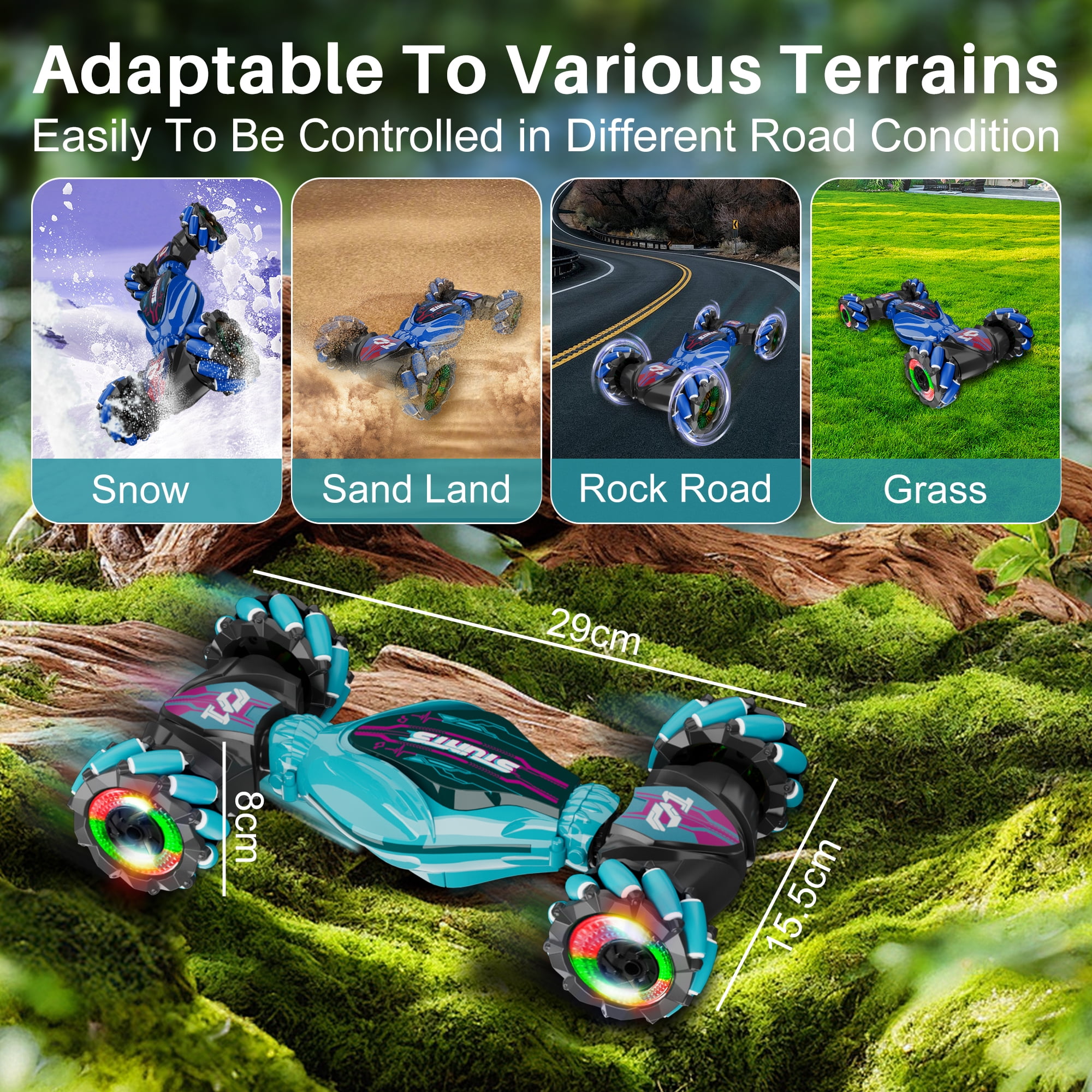 UUGEE RC Cars Gesture Sensing Stunt Car - Best Gifts for Boys 8-12 Year Old 360° Rotating 4WD Remote Control Transform 2.4Ghz 1:14 Hand Controlled Car Christmas Birthday Gifts for Kids