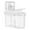 D, variant on Cereal Containers Storage, Airtight Dry Food Storage Containers with Pouring Spout Cup for Snacks Grain Rice, Dispenser Plastic Bin, 1Pcs, Plastic Clear Food Storage Box with Pouring Spout