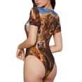 thumbnail image 2 of Balery Cloud Sky Sunflower Cow Body de cuello redondo de manga corta para mujer Tops de manga corta Tops básicos-X-Large, 2 of 7