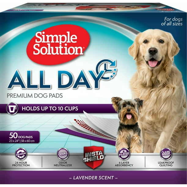 Simple Solution Training Pads for Dogs, All Day Premium, Lavender