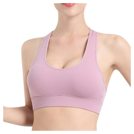 

DORKASM Sports Bra High Support Racerback Comfortable Bra Racerback Supportive Sports Bra Pink L