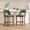 2pcs Green + Solid Wood + Chenille Fabric, variant on LIANGKA Green Counter Height Bar Stools Set Of 2 Modern Upholstered Seating For Kitchen And Bar