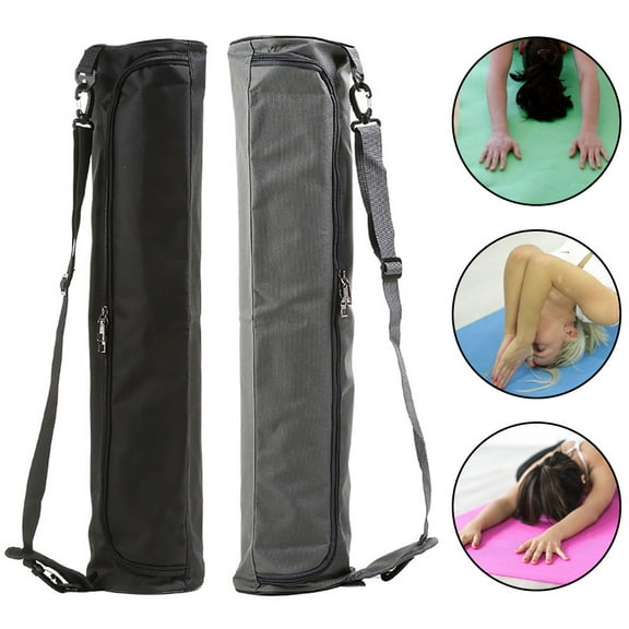 Cheers.US Yoga Mat Bag with Shoulder Strap Portable Canvas Yoga Mat Carry Shoulder Bag Pilates Exercise Pad Carrier Pouch for Carrying Your Workout Gear