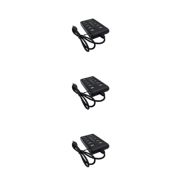 Hub USB 2.0 Seitruly 10 en 1 Universal Adaptador de USB-A Negro