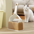 thumbnail image 4 of Cat Litter Scooper with Holder Base, Hanging Design Cat Litter Scoop for Clumping Crystal Tofu Multi Cat Litter, Litter Box Tool for Indoor Pet Cat Supplies, 4 of 6