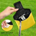 thumbnail image 4 of Haosy Yellow Golf Mallet Putter Cover Strong Magnetic Leather Golf Club Headcover Closure, 4 of 7
