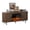 Brown, variant on Pemberly Row 65" White Mid-Century Oval TV Stand with 23" Fireplace and LED