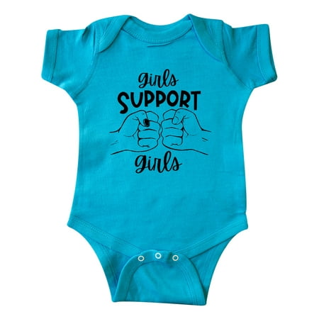 

Inktastic Girls Support Girls Fist Bump Gift Baby Boy or Baby Girl Bodysuit