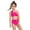 Pink-G, variant on Fesfesfes Parent-Child Ruffles Ladies Split Two Piece Swimsuit High Waist Top Tie Swimwear Bikini Set