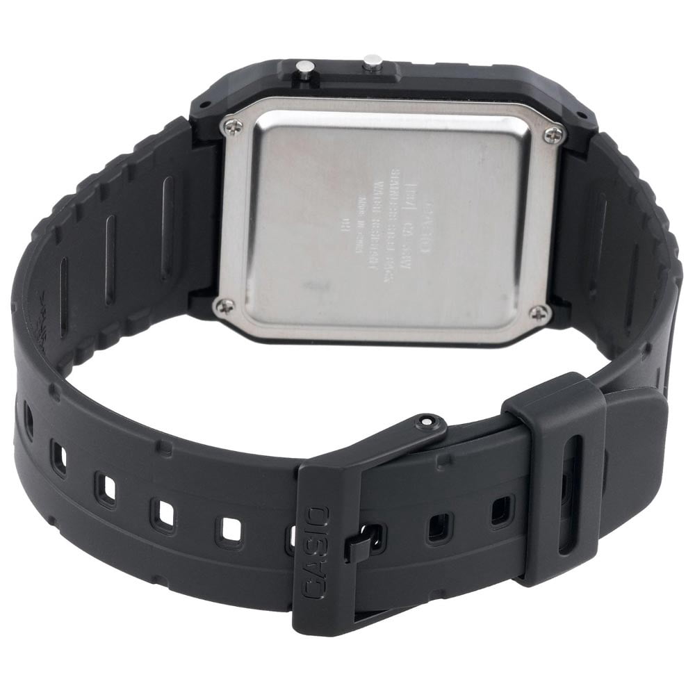 CA53W-1 Men's Databank Black Dial Rubber Strap Calculator Chrono Watch