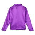 thumbnail image 4 of Vxuxlje Kids Boys Glittery Sequined Long Sleeve Latin Dance Shirt Choir Jazz Dance Stage Top Purple 130, 4 of 4