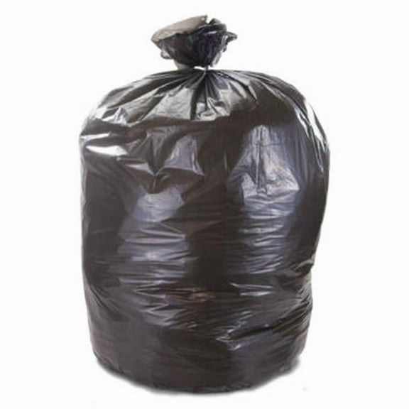 International Plastics CL-MCB-3858 38 x 58 in. 60 gal Black Repro Trash Bags - Case of 100