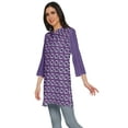 thumbnail image 2 of Moomaya Poly Crepe Mini Kurta Summer Tunic Printed Short Kurtis For Women, 2 of 5