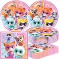 thumbnail image 1 of Party Supplies OXTRAP Super Kitties, paquete de 40 con 20 platos y 20 servilletas, 1 of 7