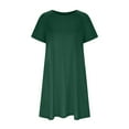 thumbnail image 4 of Chemises à Manches Courtes pour Femmes Robe T-Shirt d'Été Décontractée pour Femmes Tunique Ample à Manches Courtes avec Poches pour Femmes Robe d'Été Ample pour Femmes Robe T-Shirt Femme, 4 of 9