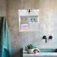 thumbnail image 4 of Raindrops  Wall-mounted Storage Rack Bathroom Decor Organizer over Toilet Shelf Shelves White, 4 of 7