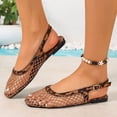 thumbnail image 3 of CHICVOMEY Fishnet Flats for Women Ballet Flats Slingback Flats for Casual Work Fashion Sandals, 3 of 7