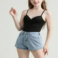 thumbnail image 5 of Women Padded Bra Spaghetti Strap V Neck Vest Cami Tank Tops Shirt Blouse, 5 of 5