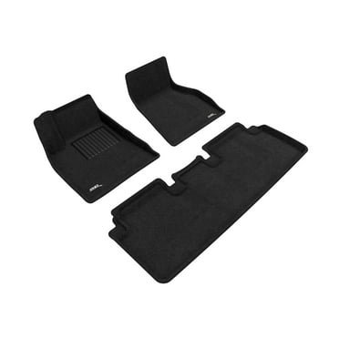 3D Maxpider 2015-2019 Fits Tesla Model S 1st Row 2nd Row Elegant Woven Nylon Black Floor Mat L1TL01304709