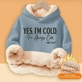 thumbnail image 4 of WAYUTE Sweatshirts for Girls Long Sleeve Prints Cozy Hooded Sweatshirt for Playful Soft and Warm Pullover Top Casual Winter Outerwear, 4 of 5