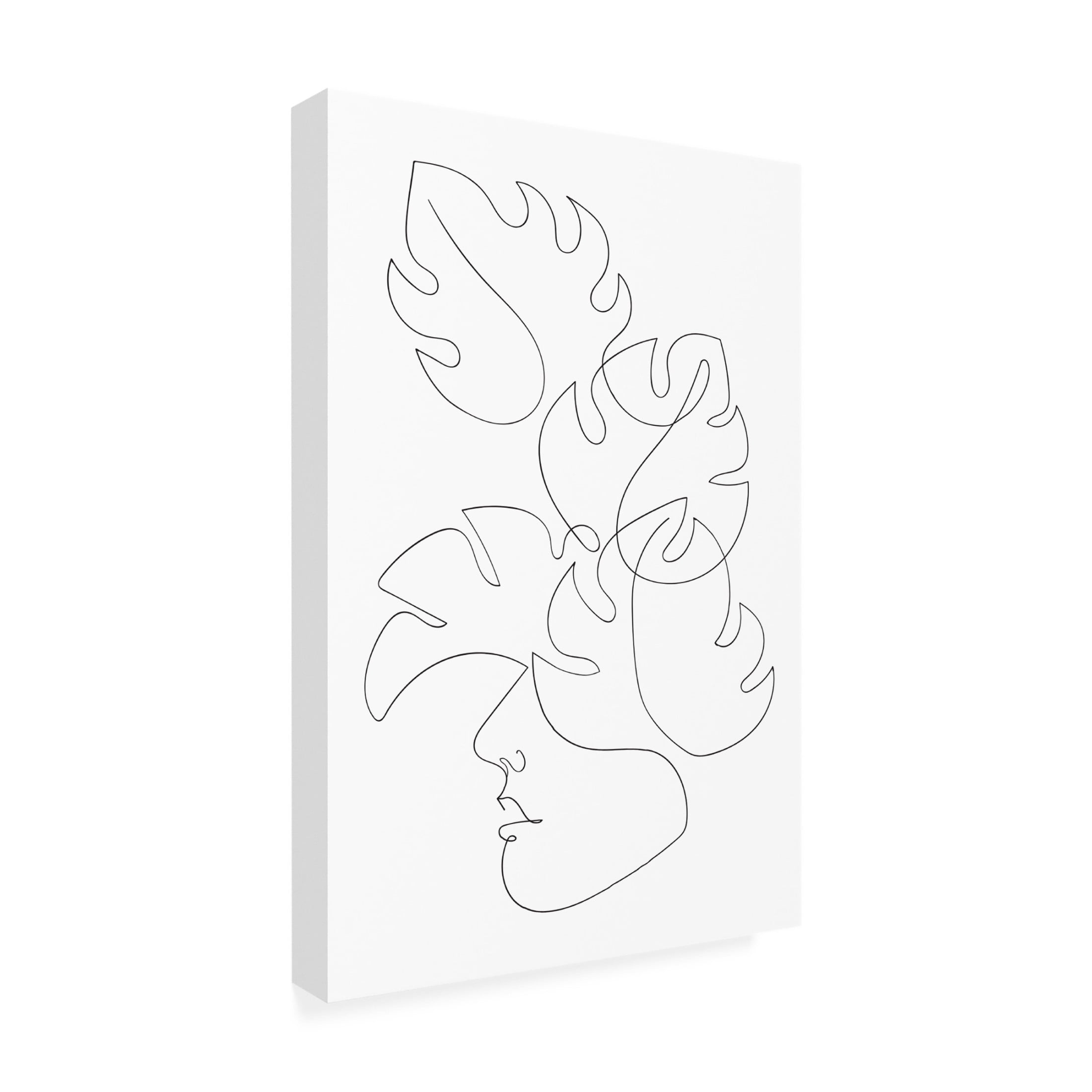 Canvas Wall Art - Pictufy Studio Ii 'Monstera Crown' Wall Art for Living Room, Bedroom, or Office Décor by Trademark Fine Art - 30 x 47 Inches