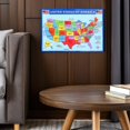 thumbnail image 3 of TEHAUX Wall America Map with Detailed Geography and Wear Resistant Laminated Finish, 3 of 5