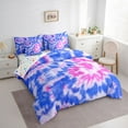 thumbnail image 3 of Manfei Tie Dye Twin Bedding Sets 7-Piece for Teens Boys Girls,Abstract Watercolor Art Bedding Comforter Set Microfiber,Blue Pink Breathable Sheet Sets,Luxury Bedroom Decor,Reversible, 3 of 8