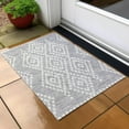 thumbnail image 6 of Addison Rugs Chantille Indoor/Outdoor Transitional Diamonds Silver Washable Rectangle Rug, 1'8" x 2'6", 6 of 6