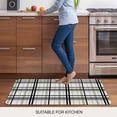 thumbnail image 6 of Sage Green Black Plaid Door Mat Indoor Outdoor,Farmhouse Green Black Checkered Non Slip Welcome Mat with Rubber Backing,Absorbent Fabric Front Door Mats Entryway Rug for Home Patio Entrance 20"x31.5", 6 of 8