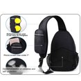 thumbnail image 3 of Guardurnaity Bolso bandolera Mano de obra meticulosa Adecuado para varias ocasiones Riñonera impermeable Bolso cruzado informal Bolsas de mensajero y de hombro negro, 3 of 6