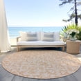 thumbnail image 3 of Addison Rugs Machine Washable Indoor/ Outdoor Chantille Traditional Medallions Rug Salmon - 8' x 8', 3 of 5