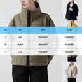 thumbnail image 2 of Women's Fleece Zip Up Long-Sleeve Jackets Coat Stand Collar Pockets Outwear Casual Fuzzy Coats for Fall Winter, 2 of 3