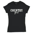 thumbnail image 5 of Country Girl Logo T-Shirt Minimalistic Western Style Rodeo Southern Pride Cowgirl Queen Rustic Farm Gift Women's Tee, 5 of 7