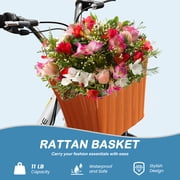 Lilypelle 24/26inch Beach Cruiser Bicycle for Women, 7 Speed Step Through Adult Commute Bike with Basket & Rack,White