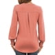 thumbnail image 5 of Camisa suelta fruncida Nikou blusa de mujer con escote en V y manga larga fruncida, 5 of 6