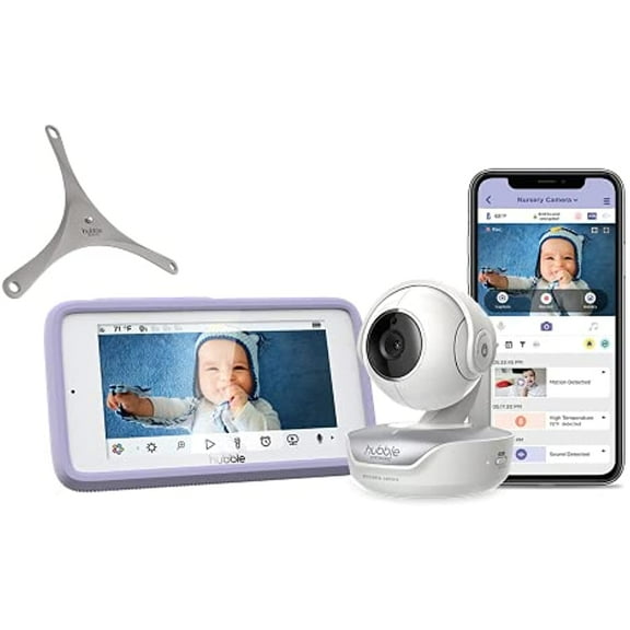 Hubble Connected Nursery Pal Connect Touch 5" HD Touch Screen, Wi-Fi Smart Video Baby Monitor, Gray
