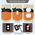 thumbnail image 3 of Yayeee Blank Wall Plate Cover 1-Gang 4.5"x2.7" Home Unused Decorative Outlet, Black Cat Orange Ball, 3 of 7