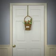 thumbnail image 3 of 15 in. Easter Decoration Woven Basket with Colorful Artificial Flower Blooms and Leafy Greens, 3 of 4