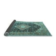 thumbnail image 2 of Ahgly Company Indoor Rectangle Medallion Light Blue Traditional Area Rugs, 8' x 10', 2 of 4
