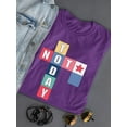 thumbnail image 3 of Not Today Crossword Design T-Shirt Women -Image by Shutterstock, Female Medium, 3 of 4