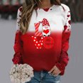 thumbnail image 2 of Tiweut Womens Valentines Day Shirt Gnome Print Long Sleeve Sweatshirt Crewneck Casual Holiday Fashion Graphic Tees Outfits,B-Red,L, 2 of 4