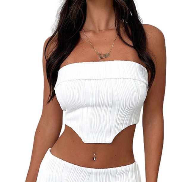 Blusa Mangas Largas Top mujer Sexy vaina pulóver textura rayada fiesta Clubwear Kuymtek Blanco T M para Mujer