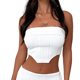 thumbnail image 1 of Blusa Mangas Largas Top mujer Sexy vaina pulóver textura rayada fiesta Clubwear Kuymtek  Blanco T M para Mujer, 1 of 6