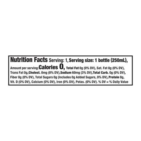 Great Value Low Sodium Club Soda, 8.5 fl oz, 6 count