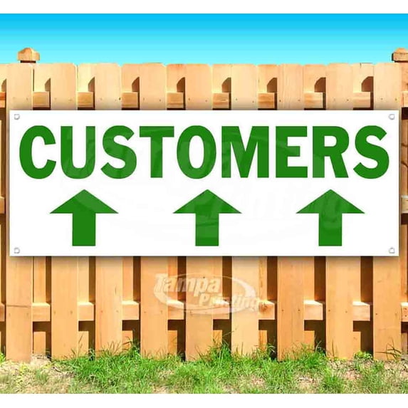 Customers 13 oz Vinyl Banner With Metal Grommets